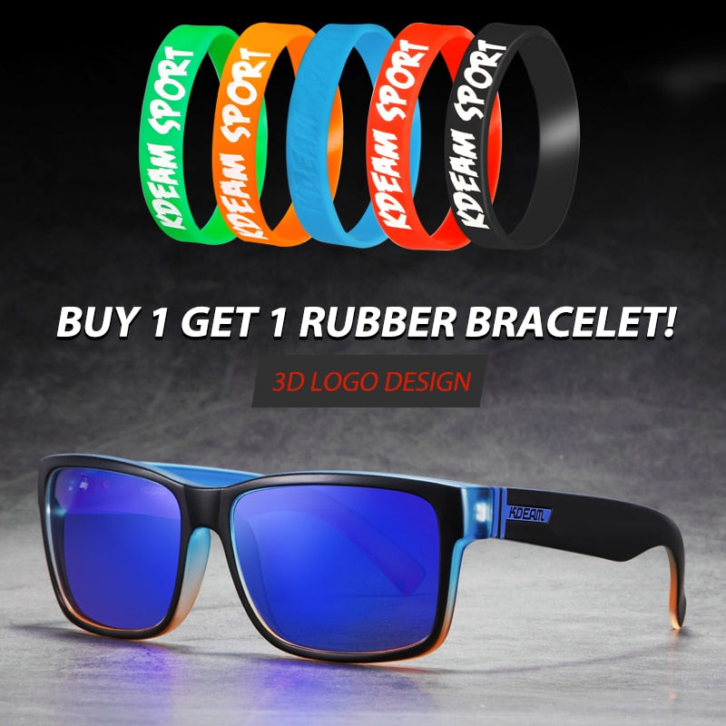 Revamp Of Sport Men Sunglasses Polarized KDEAM Shockingly Colors Sunglasses - Tophatter Daily Deals