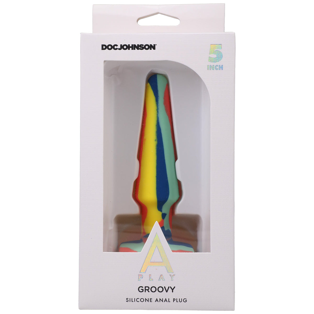 Groovy Silicone Anal Plug 5 Inch Sunrise Multi Colored > Anal Range > Butt Plugs - Tophatter Daily Deals