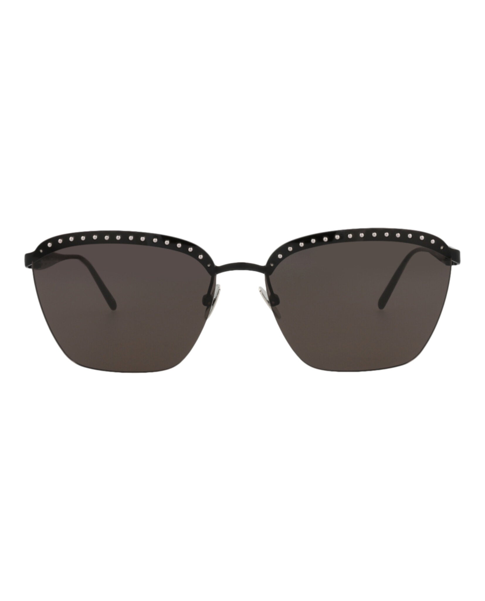 Alaia Square-Frame Metal Sunglasses Black Black Grey Sunglasses - Tophatter Daily Deals