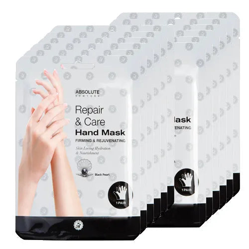 Absolute Repair & Care Hand Mask - Black Pearl - Pack of 12 Pairs 0 0 - Tophatter Daily Deals