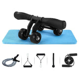 Best Ab Machine for Home - AB Roller Set 6 in 1 Fitness Kit, Resistance Band, Jump Rope Set Exercise & Fitness - Tophatter Daily Deals