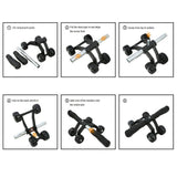 Best Ab Machine for Home - AB Roller Set 6 in 1 Fitness Kit, Resistance Band, Jump Rope Set Exercise & Fitness - Tophatter Daily Deals