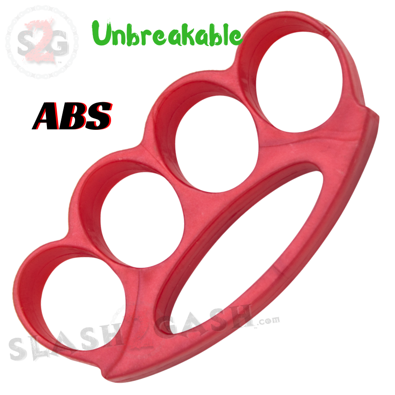 ABS Plastic Knuckles Unbreakable Lexan Paperweight Fat Boy - Red Belt Buckle - Tophatter Daily Deals