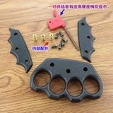 Stainless Steel Knuckle Duster Paperweight Brass Knuckles - Tophatter Daily Deals
