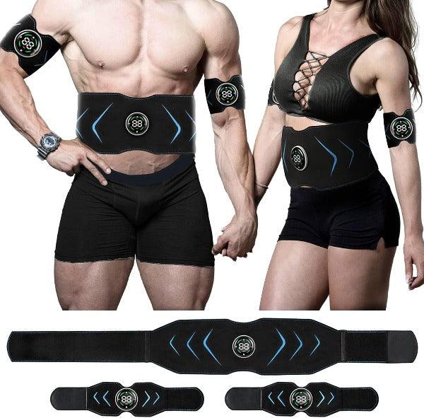 AB Electrical Stimulation - Rechargeable EMS Abdominal Muscle Toning Belt Fitness - Tophatter Daily Deals