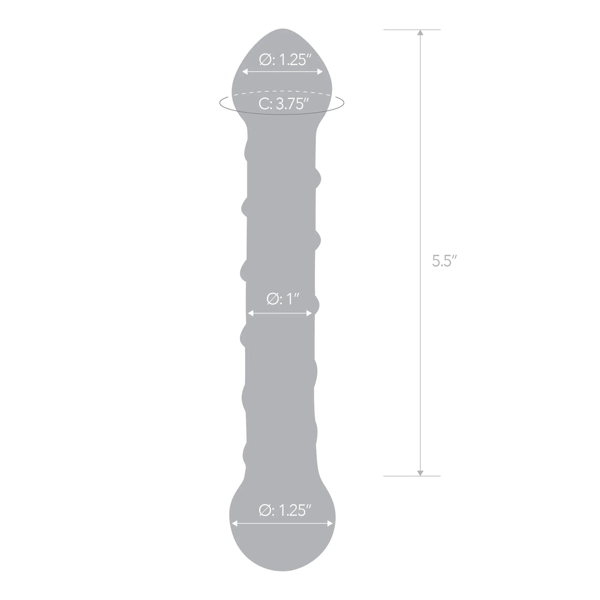 Glas 6.5 Inch Spiral Dildo with Blue Swirls > Glass > Dildos - Tophatter Daily Deals