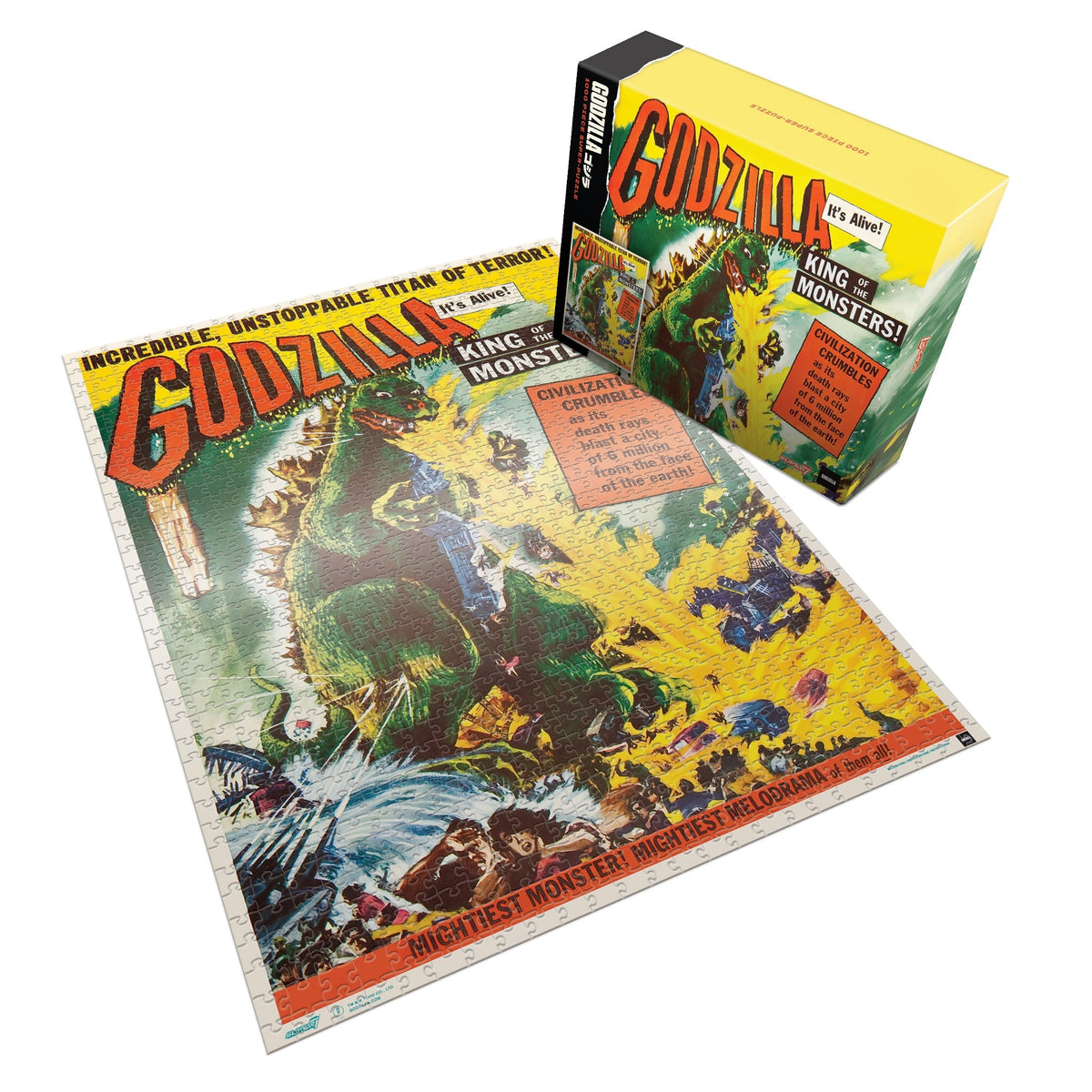 Godzilla: King of the Monsters – US One-Sheet Poster 1000-Piece Puzzle Poster - Tophatter Daily Deals