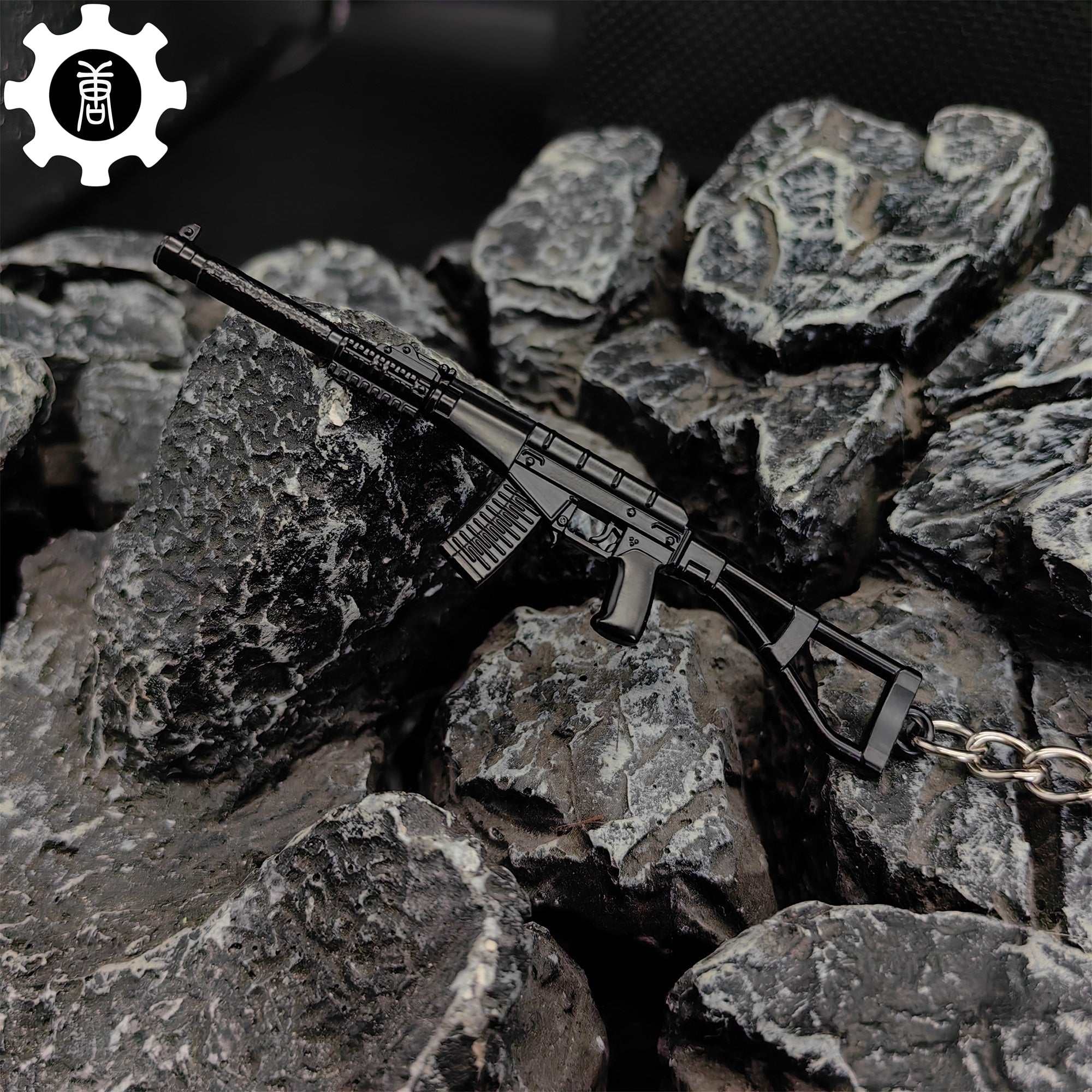 Mini AC-VAL Assault Rifle Model Metal Keychain - Tophatter Daily Deals