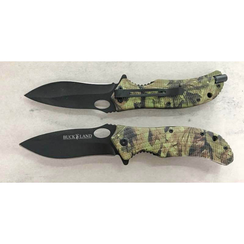 Buckland - Forest Camo Firestarter Folding Knife Folding Knife - Tophatter Daily Deals
