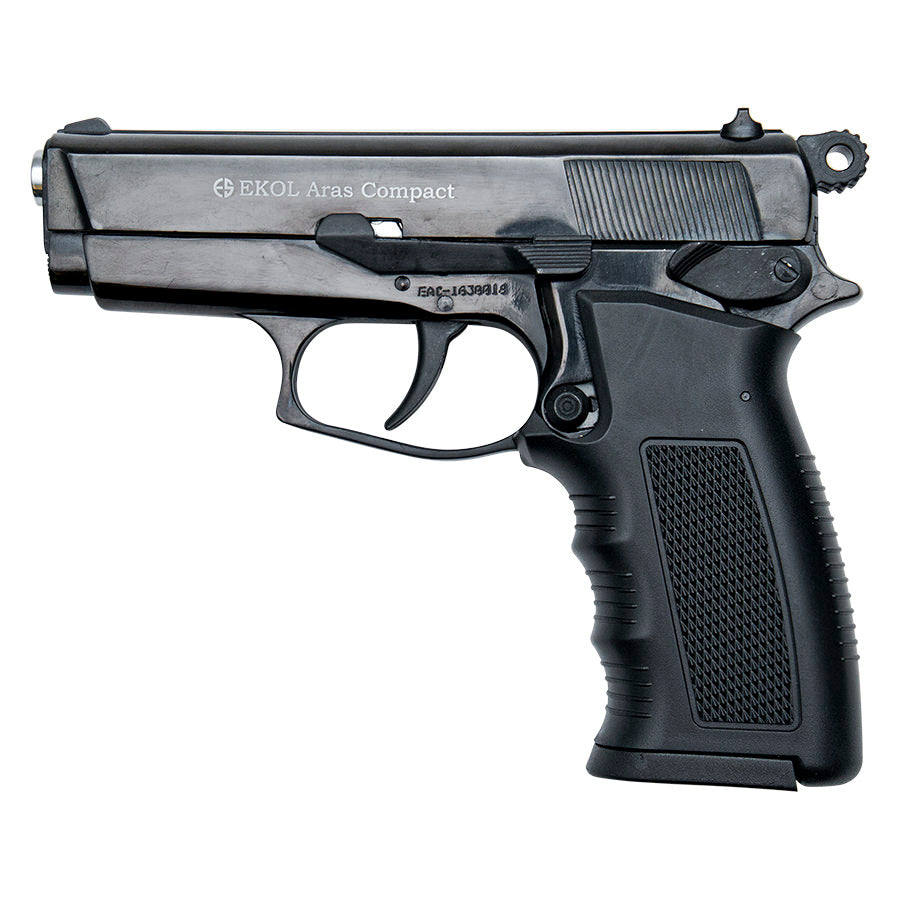 ARAS Compact HP Black - 9MM Blank Firing Replica Gun Collectible Weapons - Tophatter Daily Deals