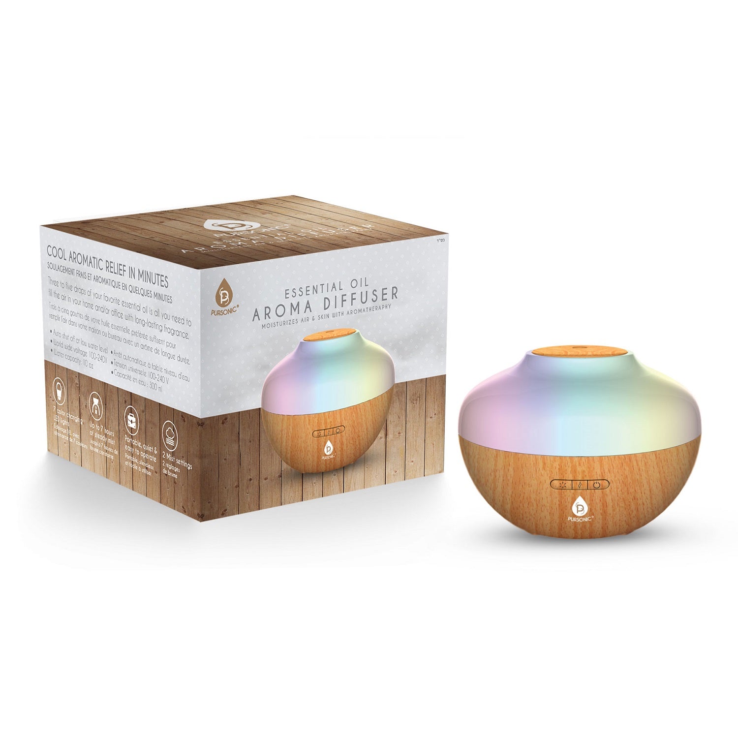 Pursonic Essential Oil Aroma Diffuser White Diffusers - Tophatter Daily Deals