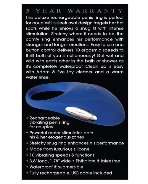 Rechargeable Couples Penis Ring C-Rings - Tophatter Daily Deals