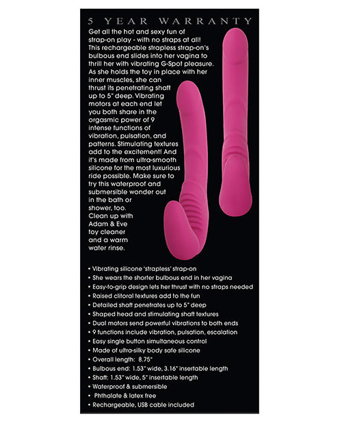 Eve's Vibrating Strapless Strap On Strap Ons - Tophatter Daily Deals