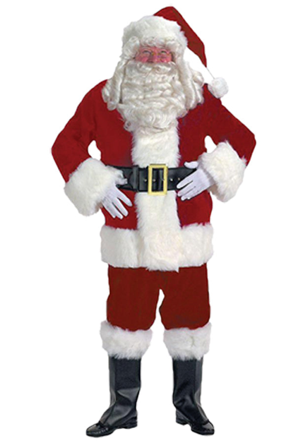 Men's Santa Suit Deluxe Velvet Christmas Decorations & Props - Tophatter Daily Deals