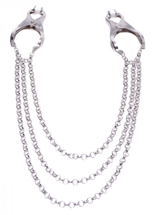 Master Series Affix Triple Chain Nipple Clamps Nipple Clamps - Tophatter Daily Deals