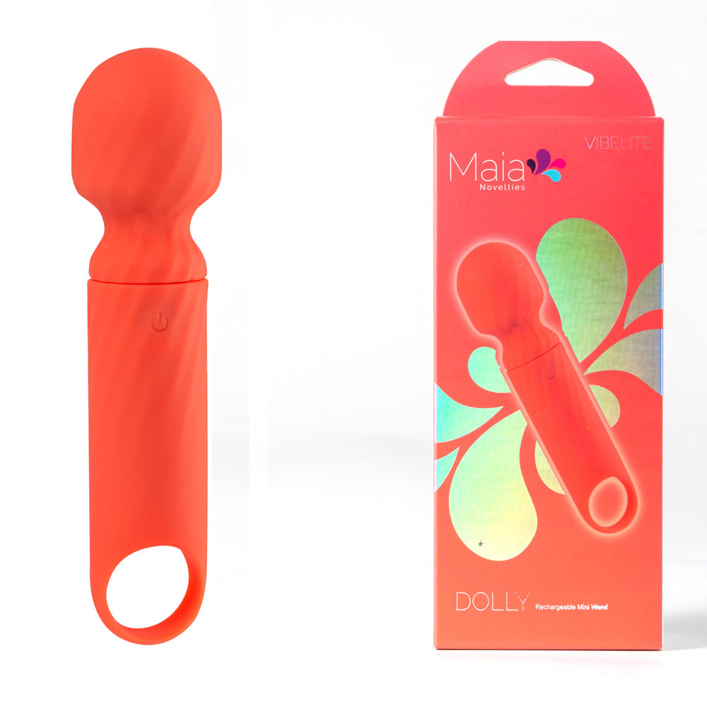Maia Dolly Mini Massage Wand in Orange > Sex Toys > Mini Massagers - Tophatter Daily Deals