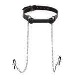Silicone Bit Gag with Adjustable Nipple Clamps – Silicone BDSM Accessory > Bondage Gear > Gags and Bits - Tophatter Daily Deals