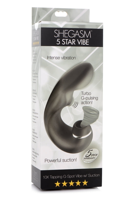 INMI Shegasm 5 Star Tapping G-Spot Vibe with Suction Black > Sex Toys For Ladies > G-Spot Vibrators - Tophatter Daily Deals