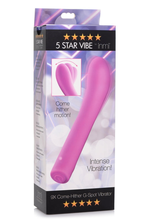 Inmi 5 Star Come Hither G-Spot Vibrator Pink with 9 Vibration Modes and Flexible Silicone Shaft > Sex Toys For Ladies > G-Spot Vibrators - Tophatter Daily Deals