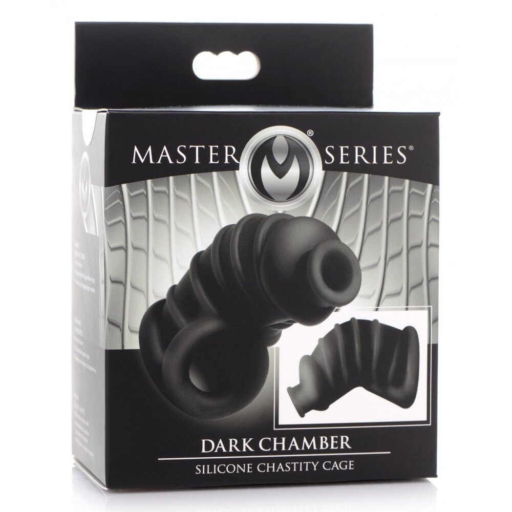 Master Series Dark Chamber – Silicone Chastity Cage > Bondage Gear > Male Chastity - Tophatter Daily Deals