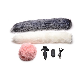 TAILZ Vibrating Anal Plug & 3 Tails w/ Remtote Control > Anal Range > Tail Butt Plugs - Tophatter Daily Deals