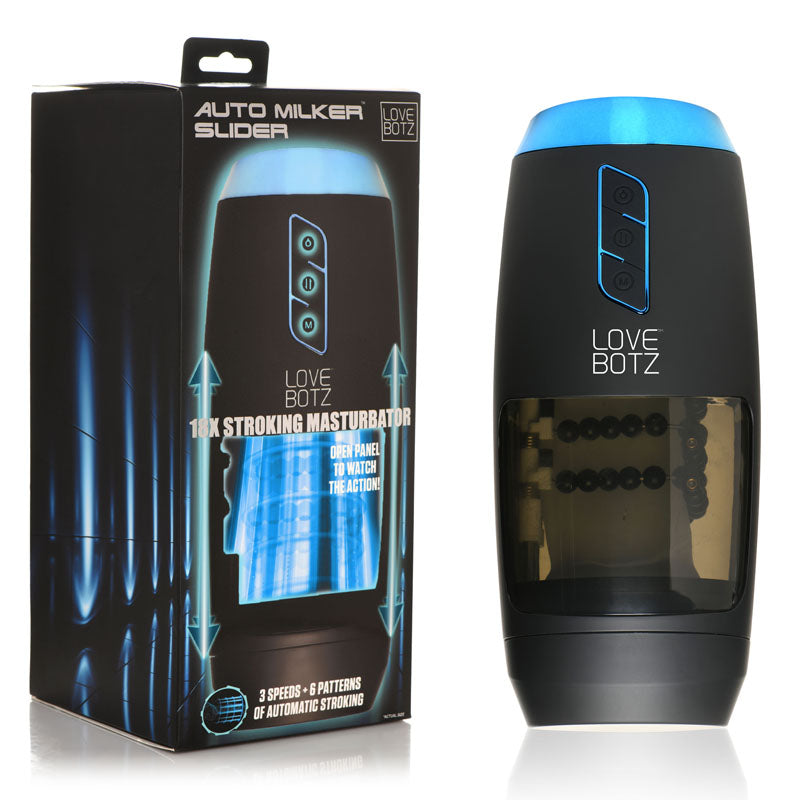 LoveBotz The Milker Slider – Automatic Stroking Masturbator with 18X Speed Control > Sex Toys For Men > Masturbators Premium - Tophatter Daily Deals