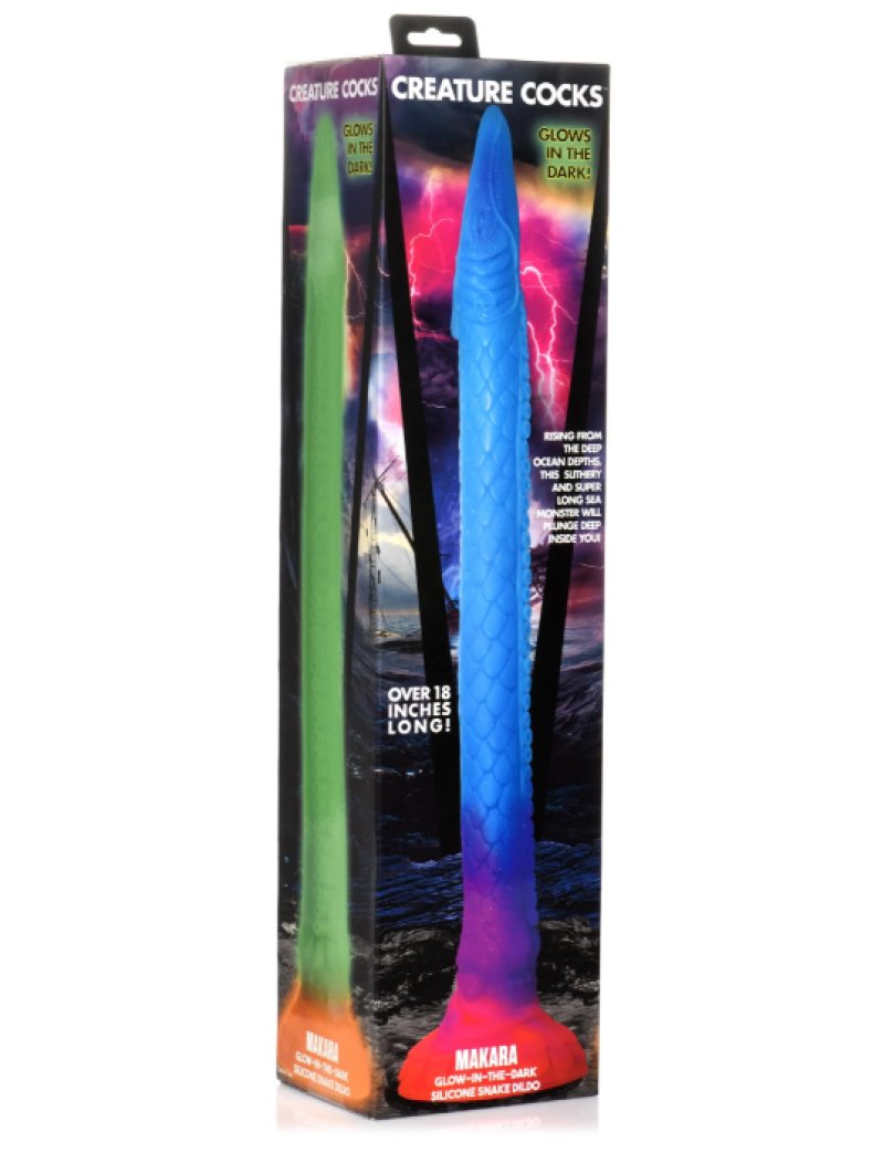 Creature Cocks Makara Glow-in-the-Dark Silicone Snake Dildo > Dildos > Fantasy - Tophatter Daily Deals