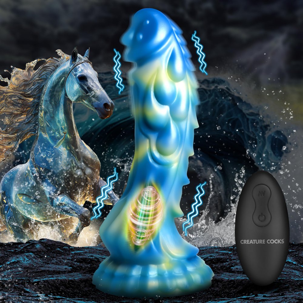 Sea Stallion Vibrating Silicone Dildo With Remote - Tophatter Daily Deals