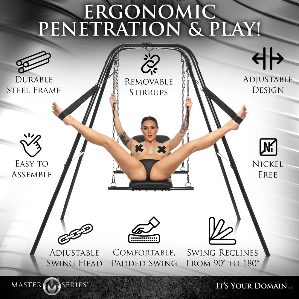 Master Series Throne Adjustable Sex Sling with Stand > Sex Toys > Swings & Slings - Tophatter Daily Deals