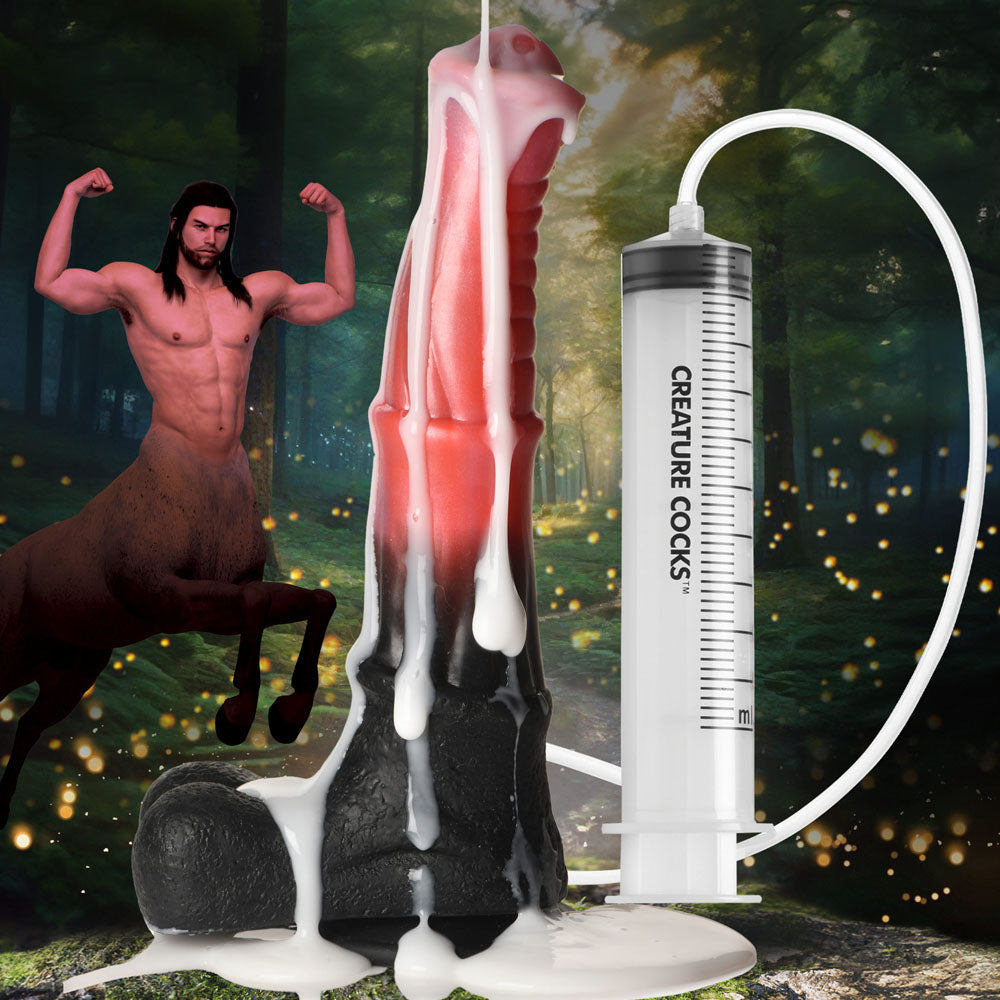 Creature Cocks Centaur Explosion (Pink/Black) – 24.5 cm Squirting Fantasy Dildo > Dildos > Fantasy - Tophatter Daily Deals
