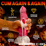 Creature Cocks Resurrector Phoenix Squirting Silicone Dildo - Red/white - Tophatter Daily Deals