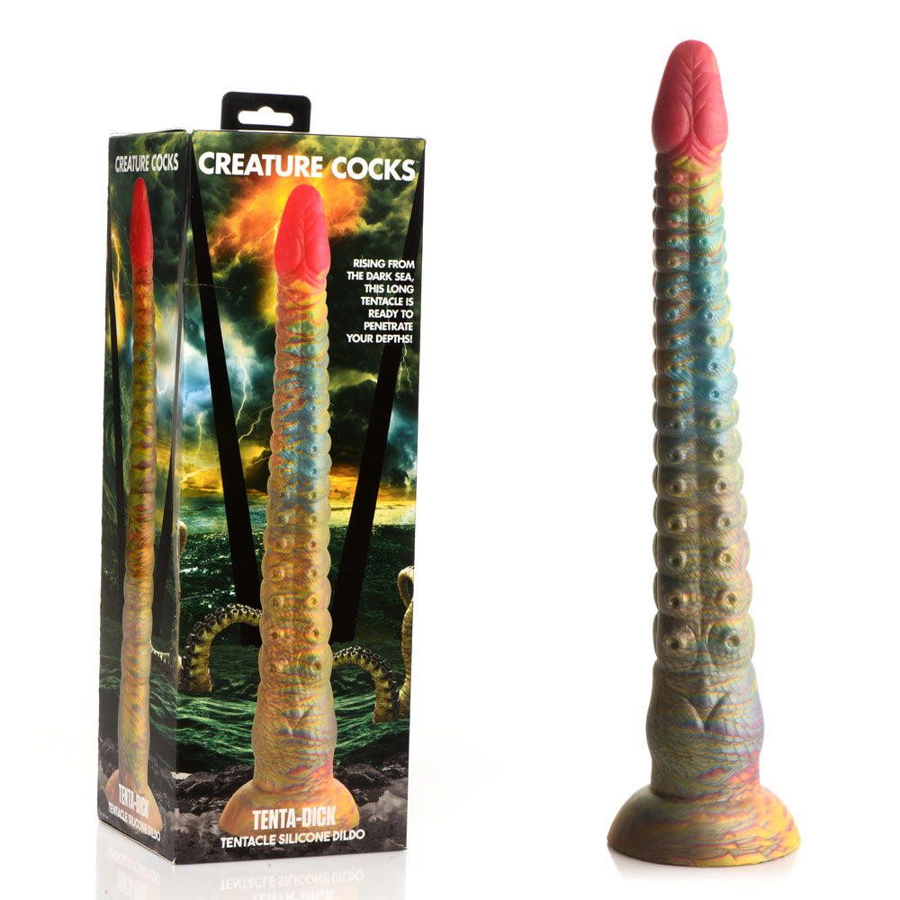 Tenta Dick Tentacle Silicone Dildo (Multicolor) – 11 Inch Ribbed Tentacle Dong > Dildos > Fantasy - Tophatter Daily Deals
