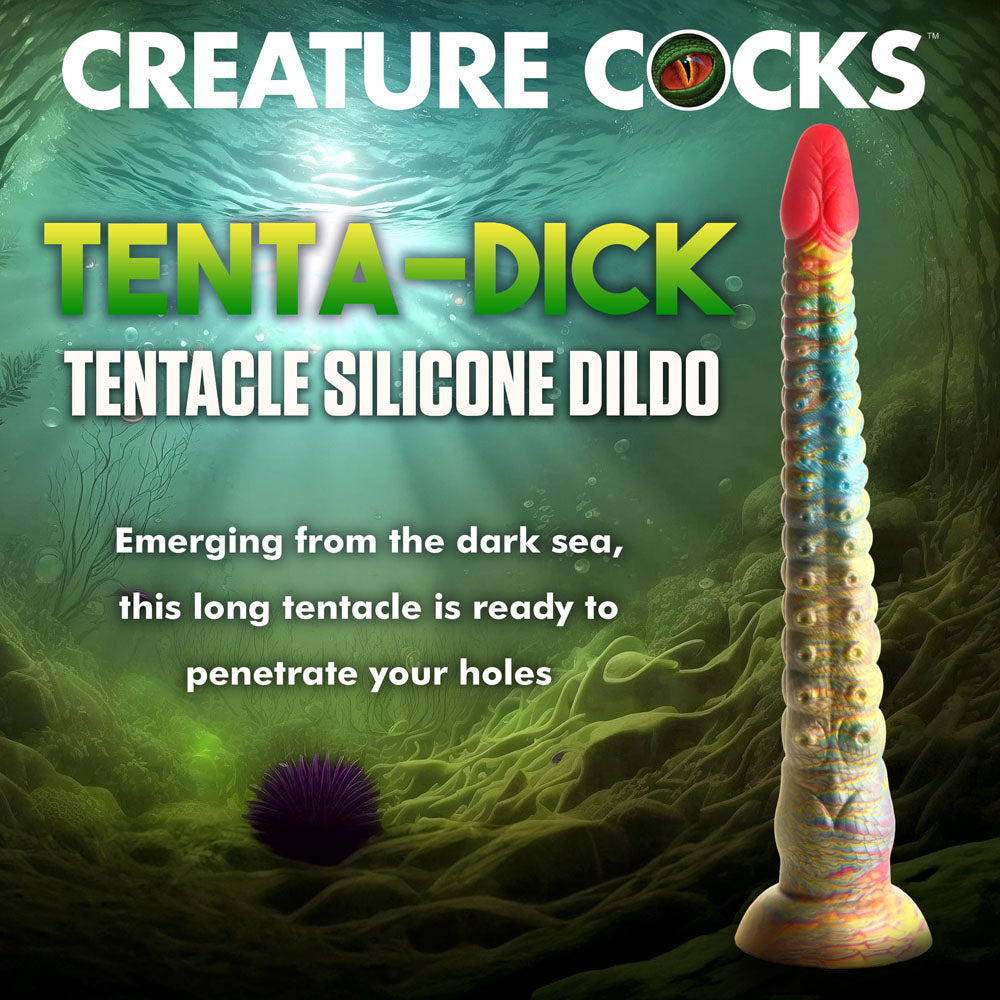 Tenta Dick Tentacle Silicone Dildo (Multicolor) – 11 Inch Ribbed Tentacle Dong > Dildos > Fantasy - Tophatter Daily Deals