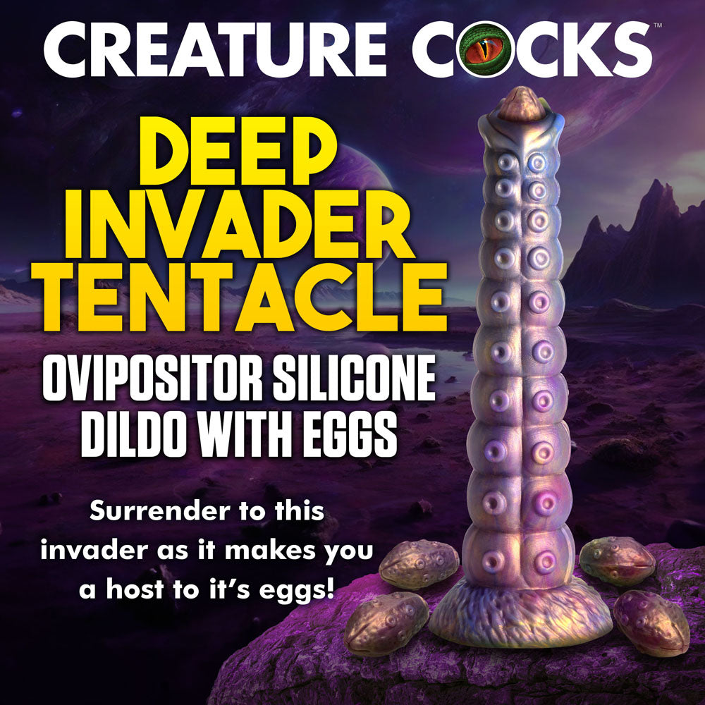Deep Invader Tentacle Ovipositor (Colored) – Textured Silicone Dildo with Eggs 9 inch > Dildos > Fantasy - Tophatter Daily Deals