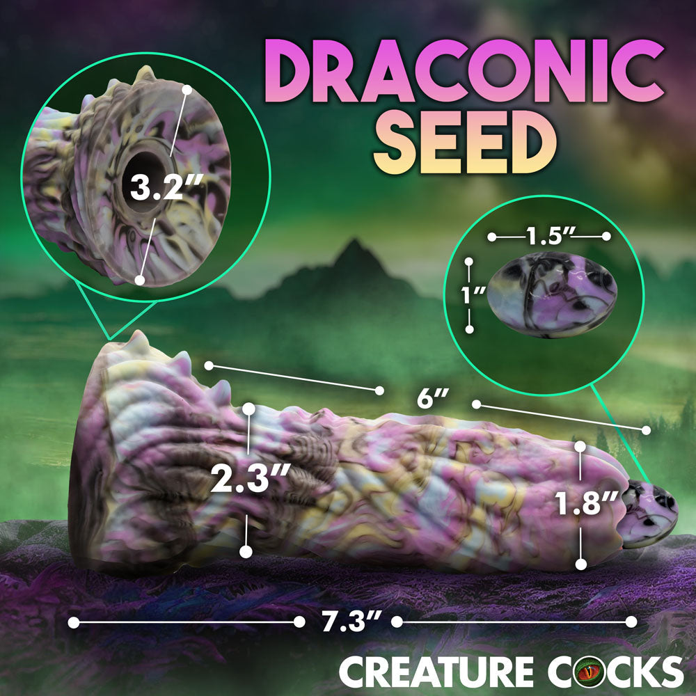 Dragon Spawn Dragon Ovipositor (Multicolor) – Silicone Dildo with Eggs 6 inch > Dildos > Fantasy - Tophatter Daily Deals