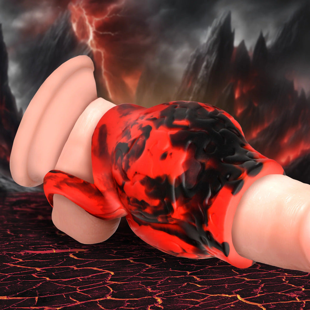 Hell Hound Silicone Girth Enhancer Sleeve and Ball Stretcher > Sex Toys For Men > Penis Sleeves - Tophatter Daily Deals
