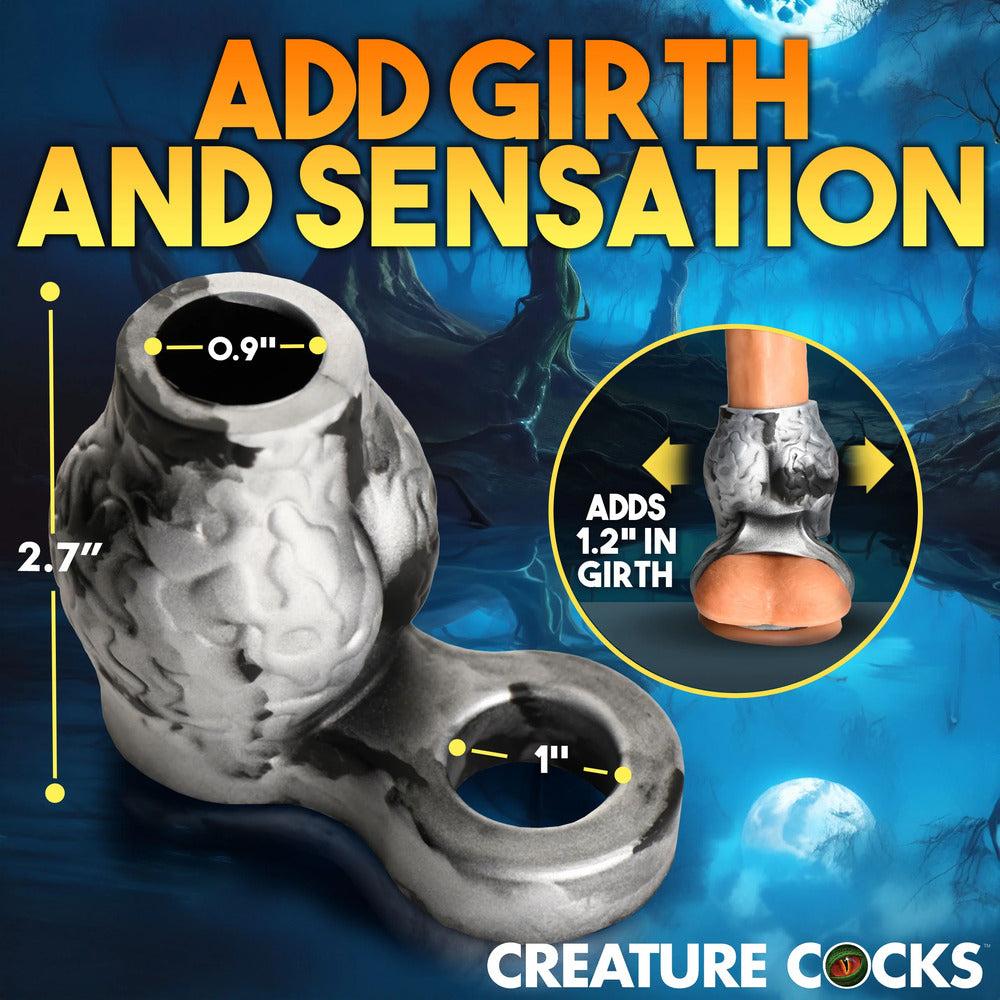 Creature Cocks Night Prowler – Body-Safe Silicone Ball Stretcher Sleeve > Sex Toys For Men > Penis Sleeves - Tophatter Daily Deals