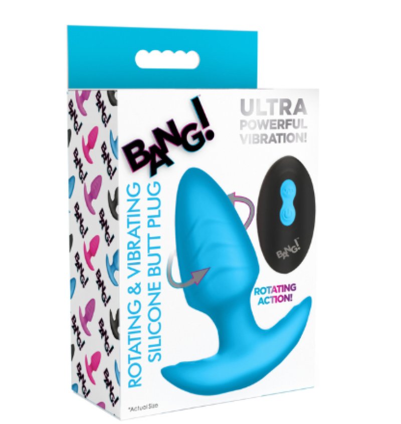 Bang 10X Rotating and Vibrating Silicone Butt Plug with Remote Control > Anal Range > Vibrating Butt Plugs - Tophatter Daily Deals