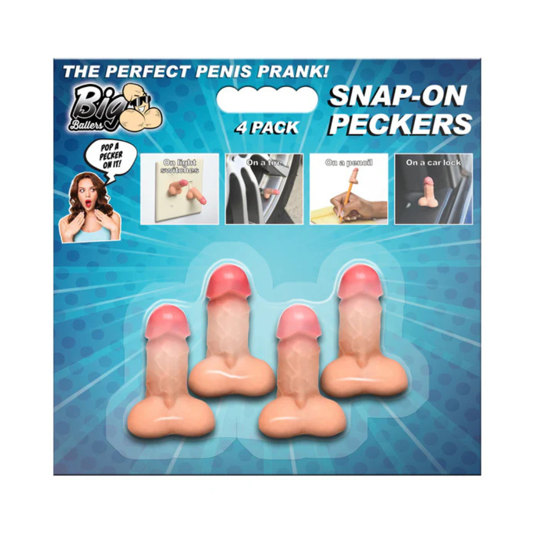 Big Ballers Snap-On Peckers (4 Pack) – Mini Dildo Set > Novelties > Gag Gifts - Tophatter Daily Deals