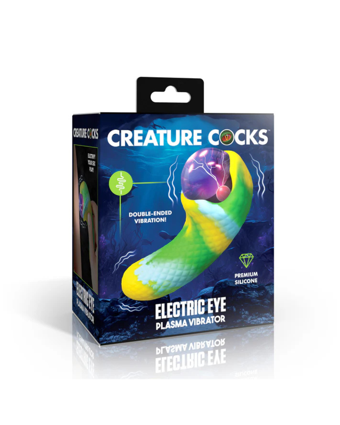 Creature Cocks Electric Eye Plasma (Green-Blue-Yellow) – Dual Motor Vibrator > Vibrators > Unconventional - Tophatter Daily Deals