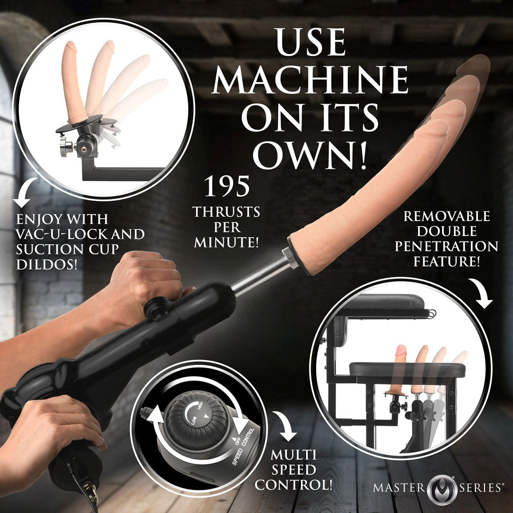 Master Series Enforcer Chair with Deluxe Sex Machine and Restraint System > Sex Toys > Sex Machines - Tophatter Daily Deals