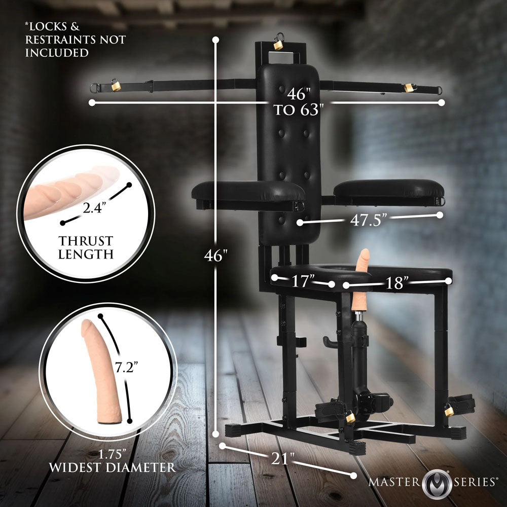 Master Series Enforcer Chair with Deluxe Sex Machine and Restraint System > Sex Toys > Sex Machines - Tophatter Daily Deals