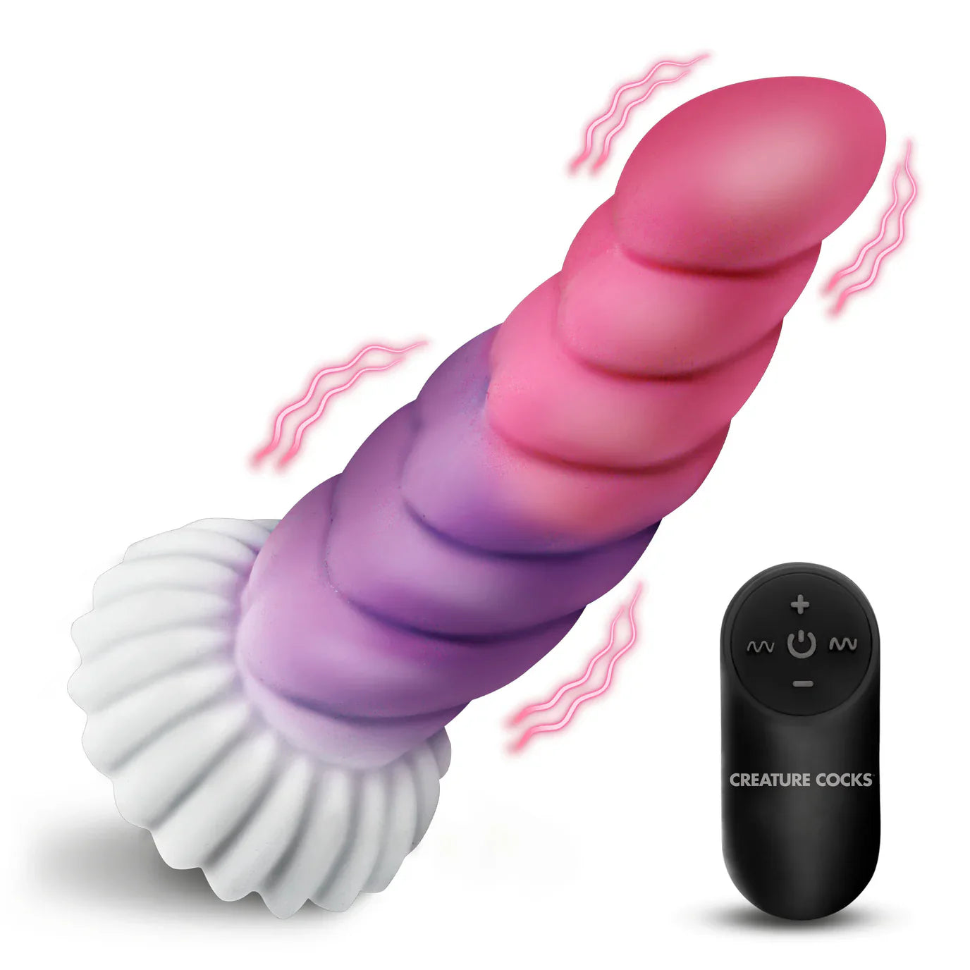 Creature Cocks Cloud Rider Unicorn (Pink Purple White) – 5.6" Vibrating Silicone Dildo > Dildos > Fantasy - Tophatter Daily Deals
