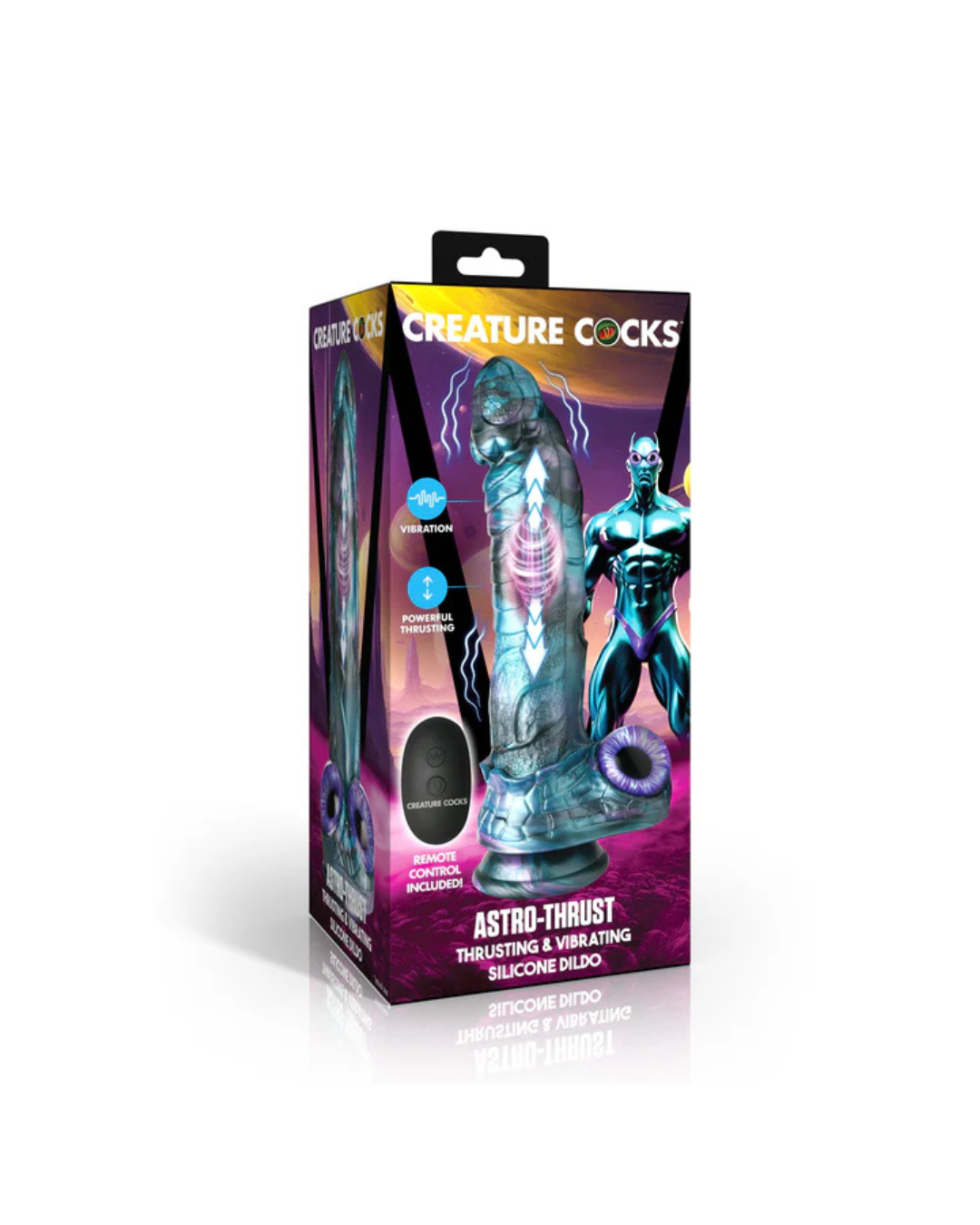 Creature Cocks Astro-Thrust (Alien Face) Silicone Thrusting and Vibrating Dildo > Dildos > Fantasy - Tophatter Daily Deals
