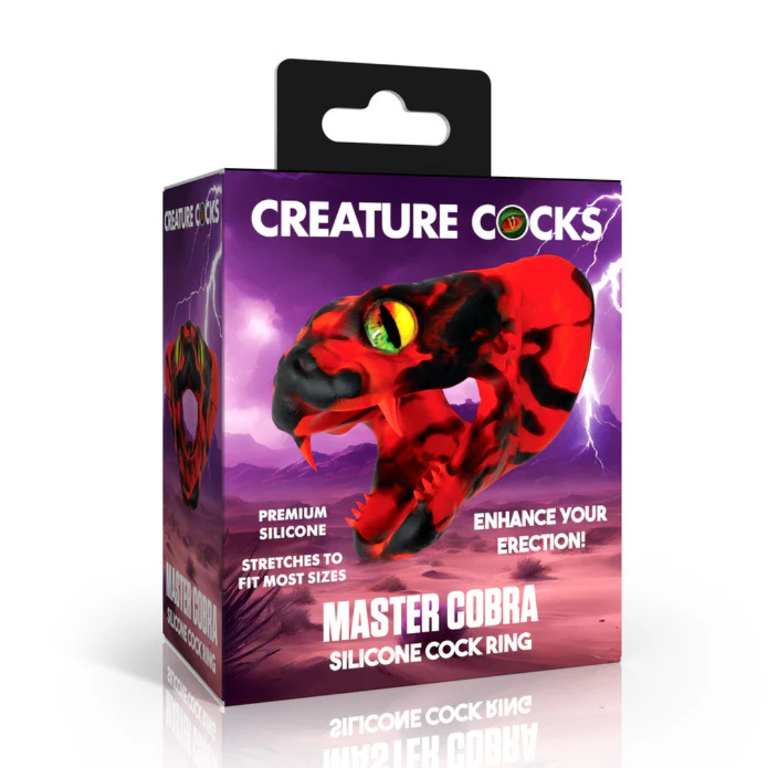 Creature Cocks Master Cobra (Red) Silicone Cock Ring – 2 Inch Extension Cock Ring > Sex Toys For Men > Penis Sleeves - Tophatter Daily Deals
