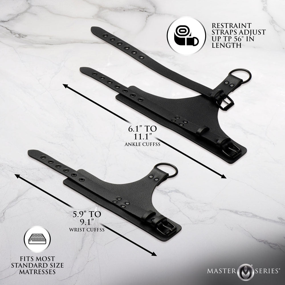 Master Series All Access (Vegan Leather) – Bed Restraint Kit > Bondage Gear > Bed Restraints - Tophatter Daily Deals