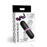 Bang! Flexible Silicone Bullet (Black) – Silicone Bullet Vibrator > Vibrators > Mini Vibrators - Tophatter Daily Deals
