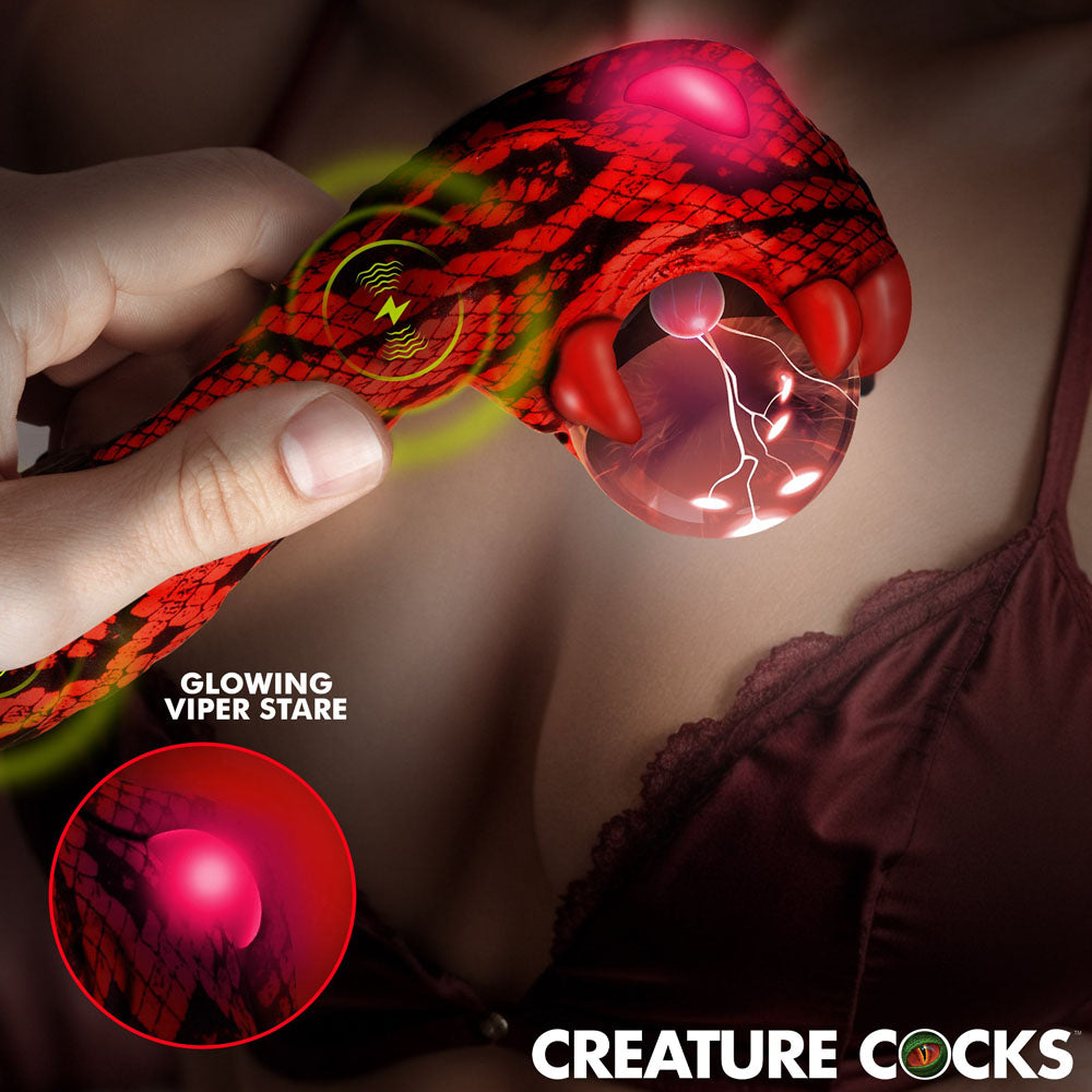 Creature Cocks Cobra (Black and Red) – USB Rechargeable 18.5 cm Fantasy Vibrator > Vibrators > Unconventional - Tophatter Daily Deals