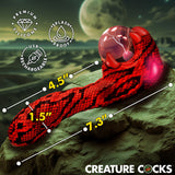 Creature Cocks Cobra (Black and Red) – USB Rechargeable 18.5 cm Fantasy Vibrator > Vibrators > Unconventional - Tophatter Daily Deals