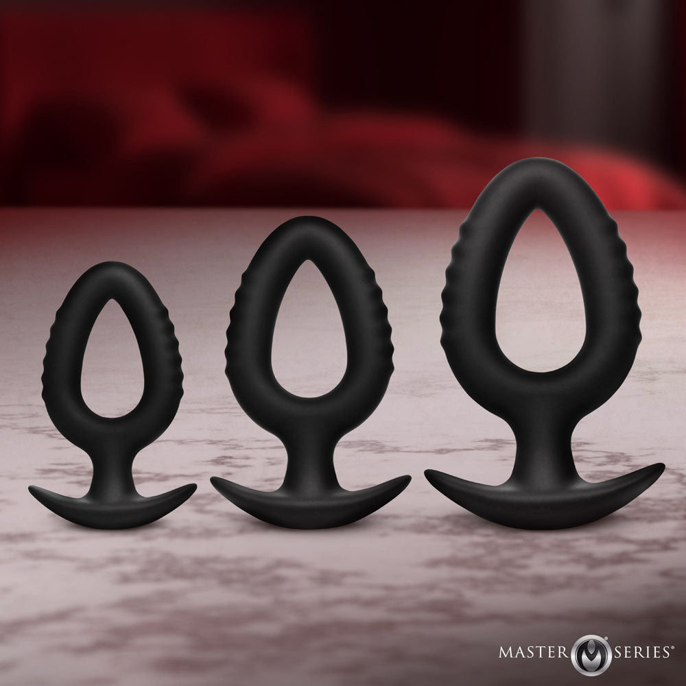 Master Series Pop Plugs Silicone Anal Plug Trainer Set of 3 Sizes > Anal Range > Butt Plug Kits - Tophatter Daily Deals
